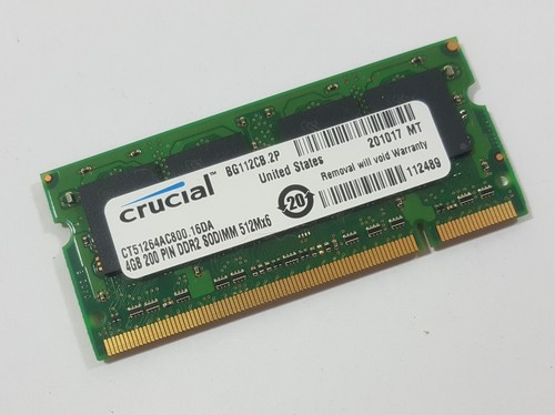 4gb ddr2 pc2 6400s crucial - 4gb,